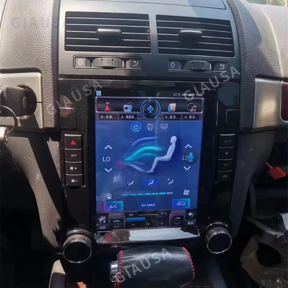 Android13 8G + 256 ГБ автомобильный GPS-навигатор для Volkswagen Touareg 2001-2010 авто радио стерео