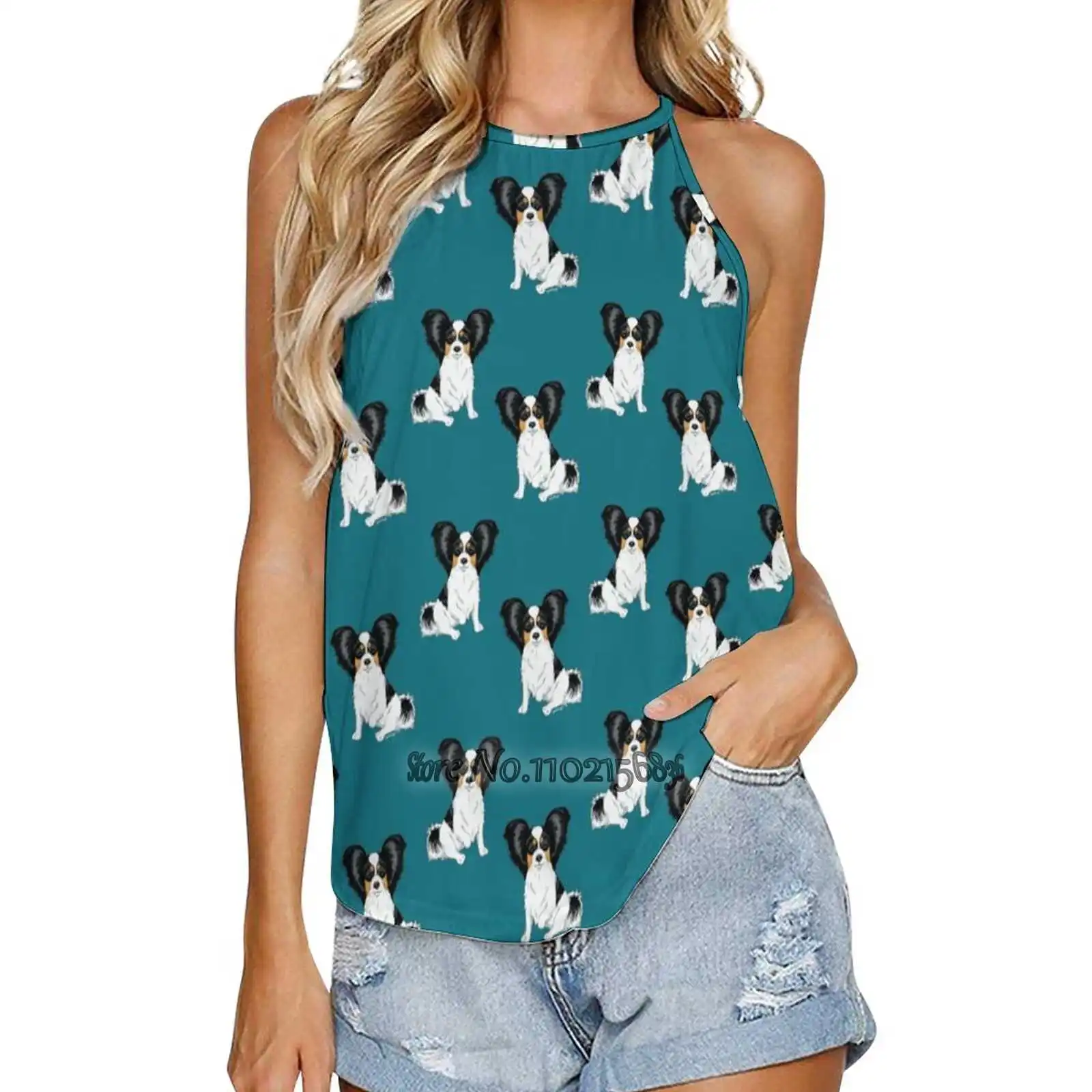 

Майка трёхцветная для женщин, пикантная модная блузка с круглым вырезом, S-5Xl Perhoskoira Waldogs