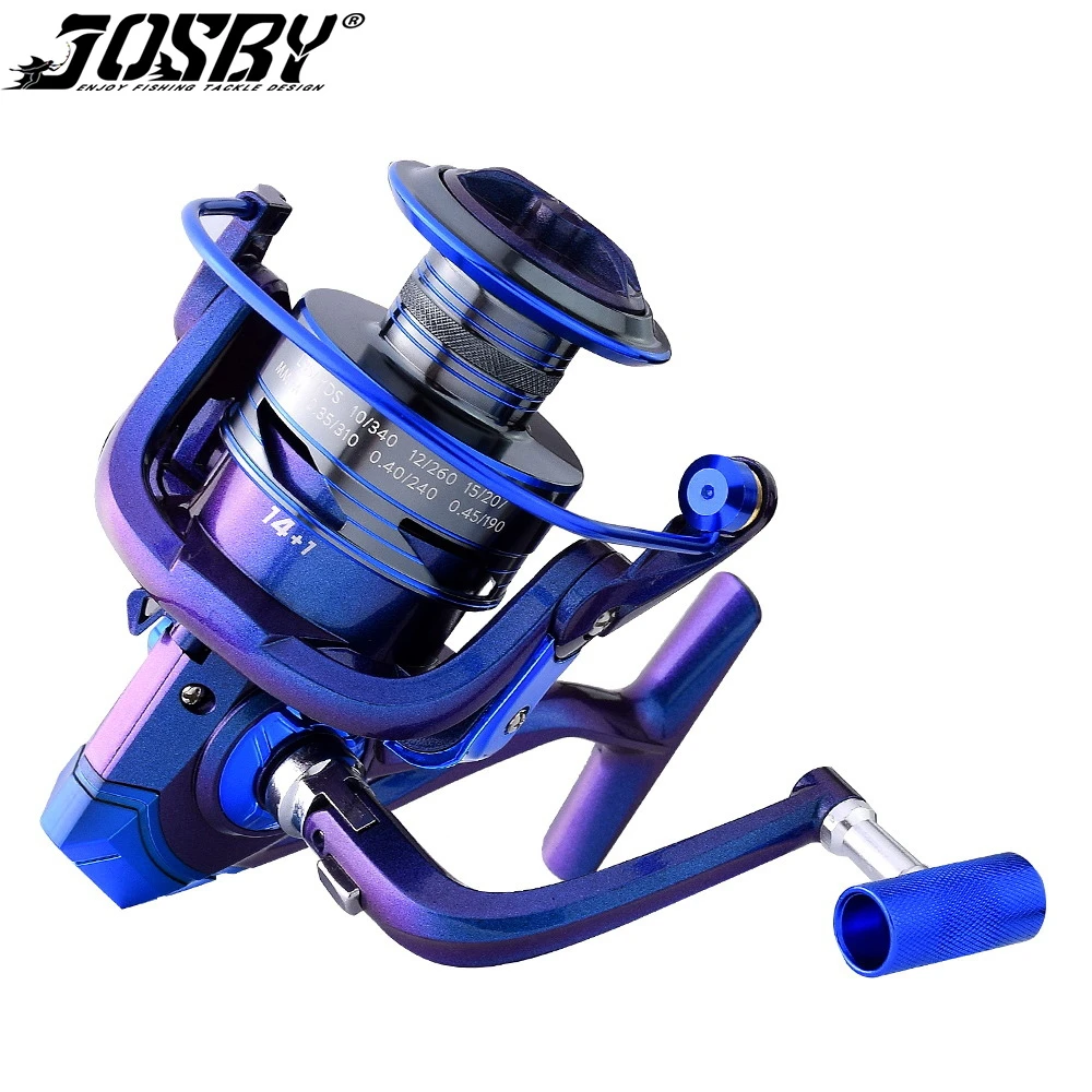 

JOSBY New 5.2:1 Spinning Reel Max Drag 8Kg 5BB Carp Fishing Reel 2000-7000 Aluminium Spool Spinning Saltwater Wheel Pesca