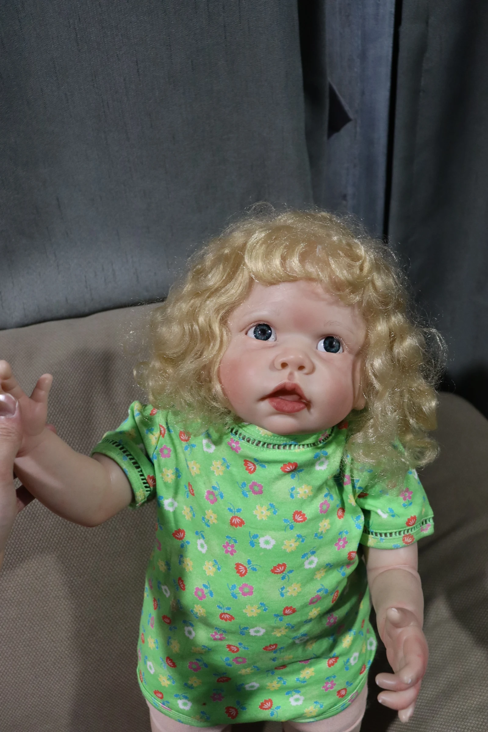 

FBBD 84CM Already Finished Bebe Reborn Doll Tippi With Hand-Rooted Hair Real Photos By Artist Toys For Children Dolls For Girl