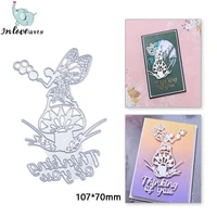 inlovearts fairy blowing bubbles metal cutting dies cuts mushroom craft embossing mold for decor scrapbooking album card making