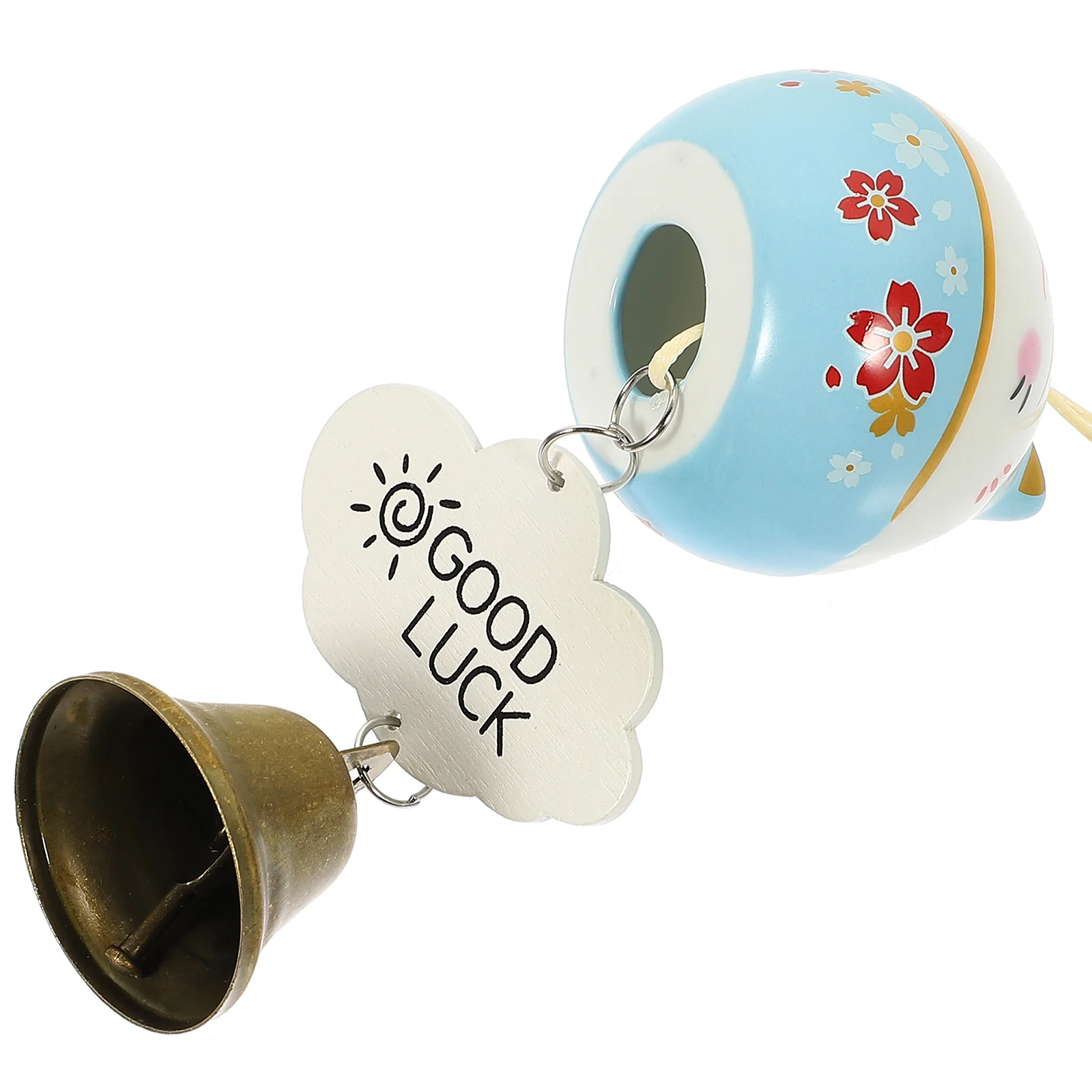 

Wind Chime Cat Japanese Hanging Lucky Bell Decorations Birthday Kids Bells Chimes Ceramic Shui Feng Ornament Car Decor Charms