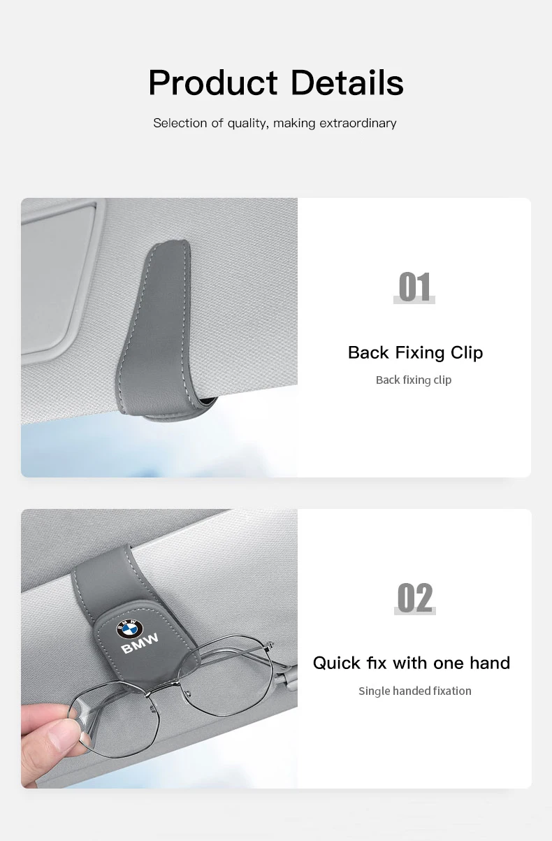 Автомобильный солнцезащитный козырек зажим для очков хранения билетов карт BMW
