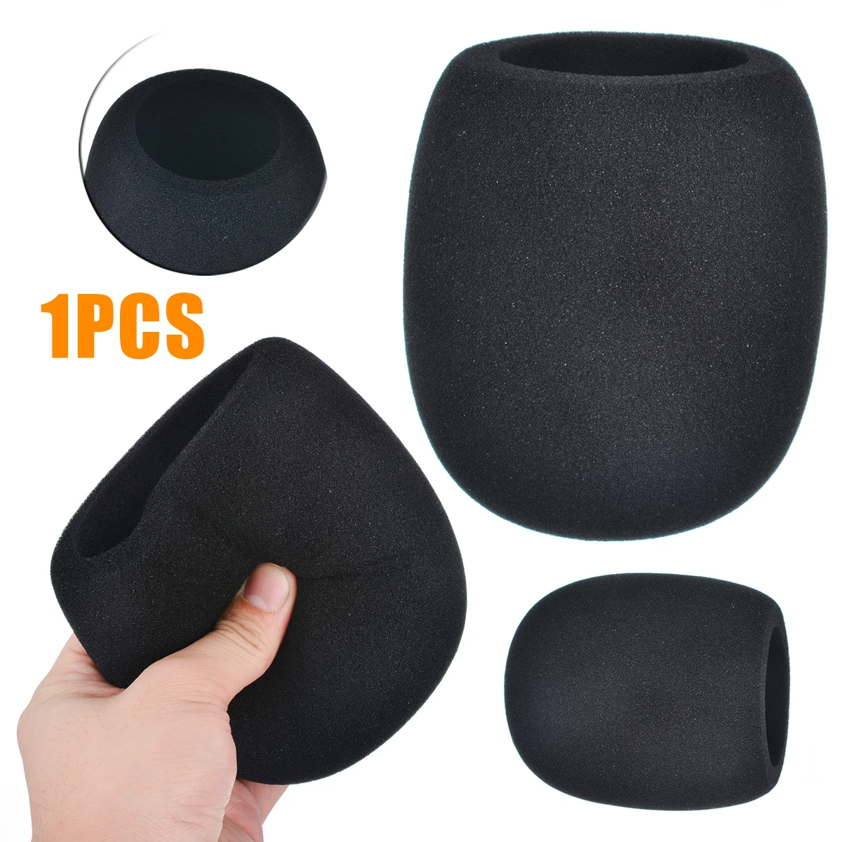 

Dustproof Windproof Microphone Foam Cover Soft Foam Sponge Mic Covers Reusable Microphone Cap Accessories