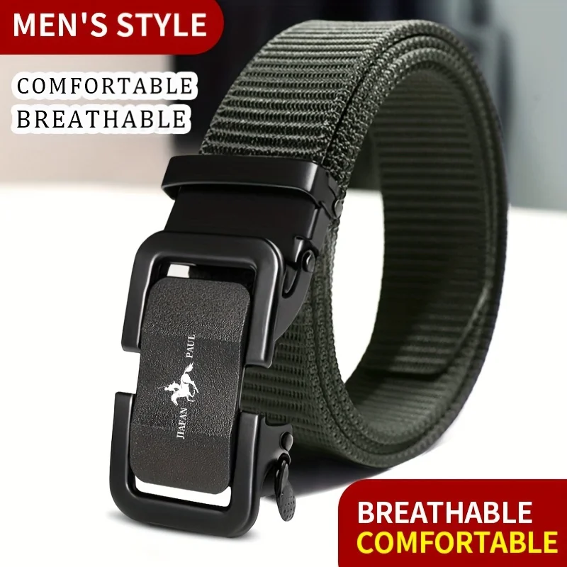JIFANAUL Мужской Ремень С Автоматической Металлической Пряжкой Нейлоновая