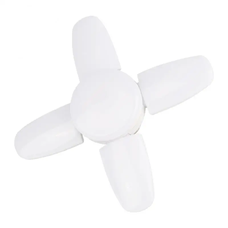 

For Workshop Warehouse Replacement Fan Shape Led Bulb Four Leaf Foldable Led Bulb Indoor Lighting Ceiling Lights Mini 28w E27