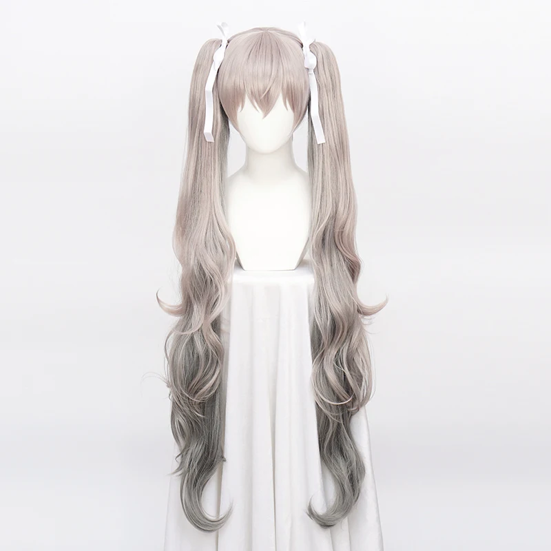 Ful Stage! Feat Spm Figure Miku Cosplay Wig 105cm Long Double Ponytail Heat Resistant Synthetic Hair Wig