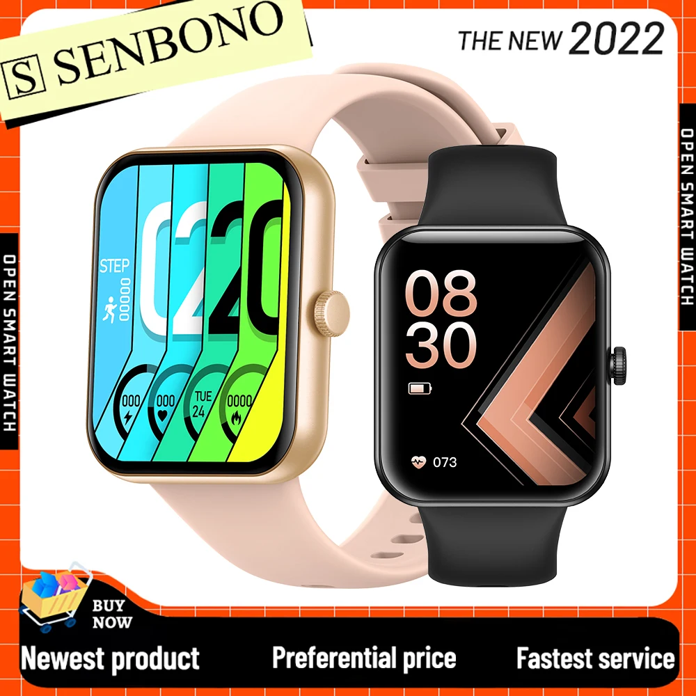 

Смарт-часы SENBONO мужские/женские, водостойкие, IP68, 2022