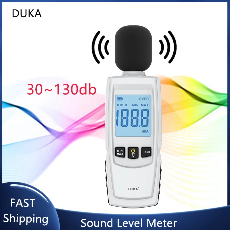 

Xiaomi DUKA FB1 Sound Level Meter Digital Handheld DB Audio Tester 30-130dB Decibels Mini Noise Measuring HD Backlight