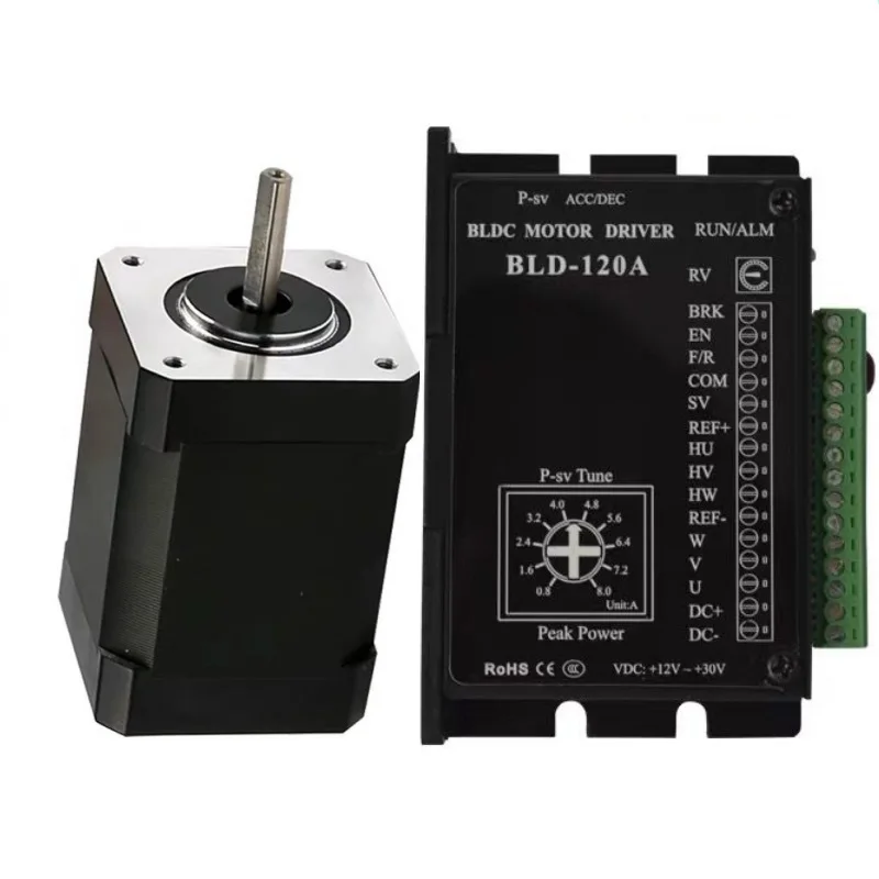 

42BLDC-002 brushless DC motor set 4000 RPM 24V 52W brushless driver Bld-120a