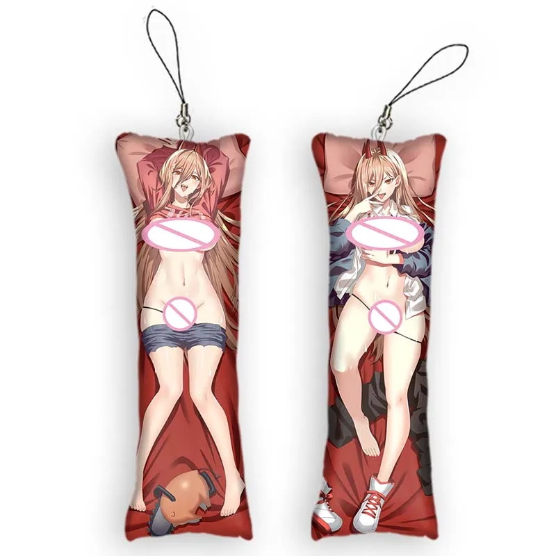 Брелок для ключей дакимакура аниме бензопила мужской мощный двухсторонний с