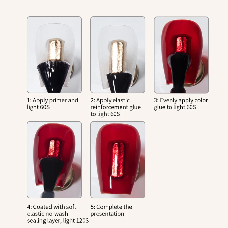 Гель-лак для ногтей мягкий эластичный с эффектом замачивания без протирания