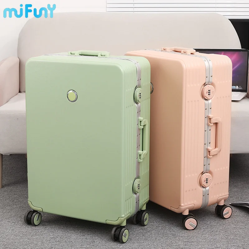 

MIFUNY Rolling Luggage Aluminum Frame Trolley Case 20" 22" 24" 26 Inch Brand Travel Suitcases Student Luggage Cabin with Wheels