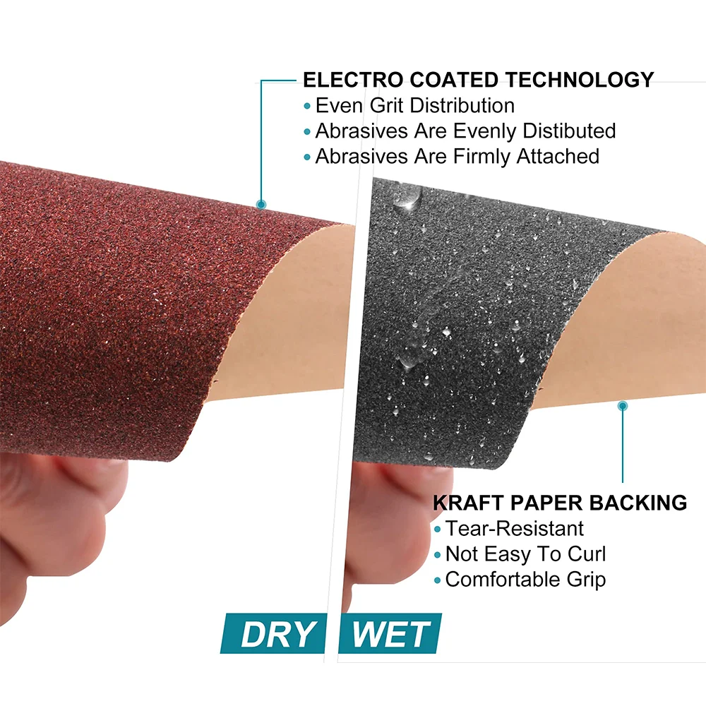 65 шт. наждачная бумага 120x150 мм абразивный материал 80/180/Грит