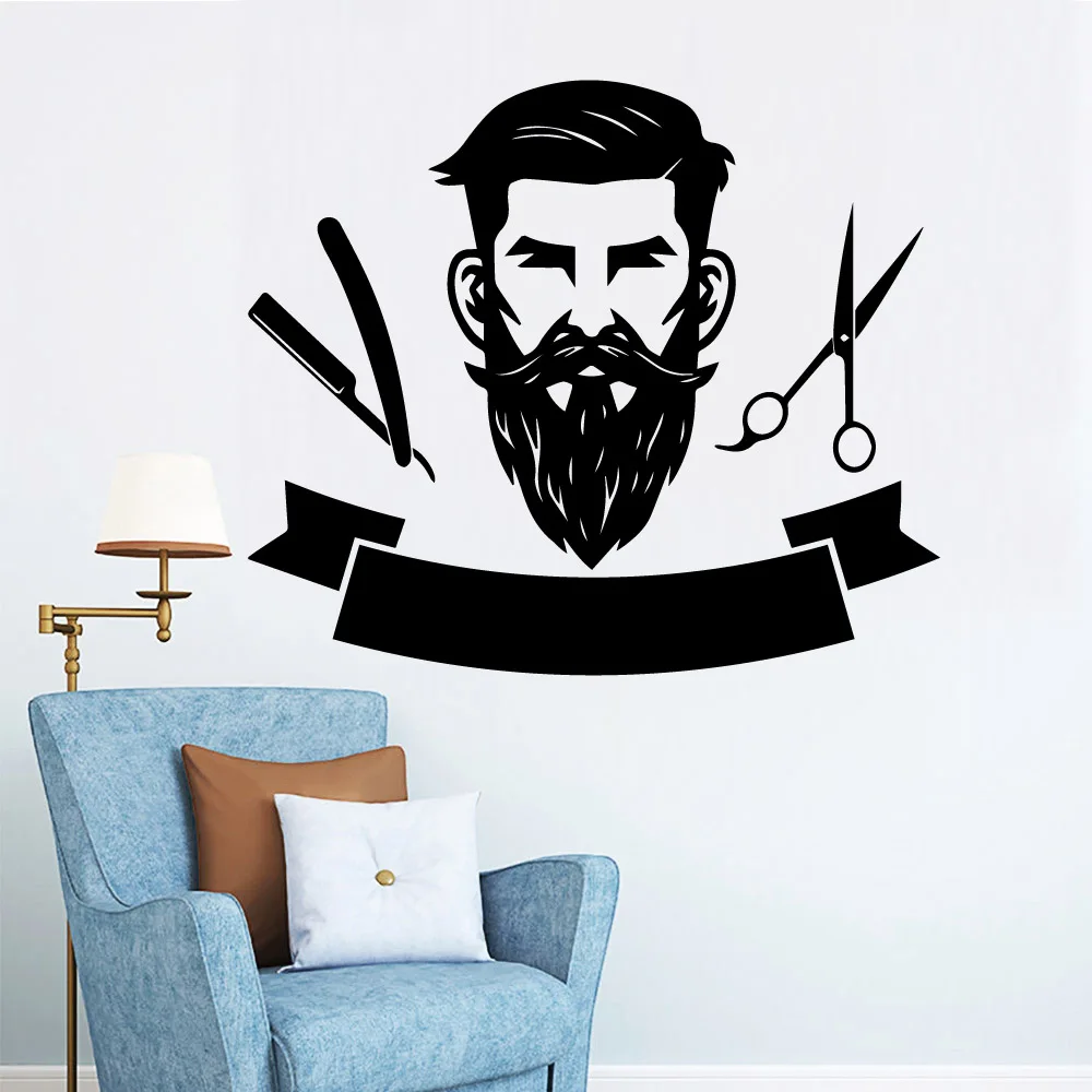 Современные Модные Наклейки На Стену Для Парикмахерского Магазина 10 Стилей