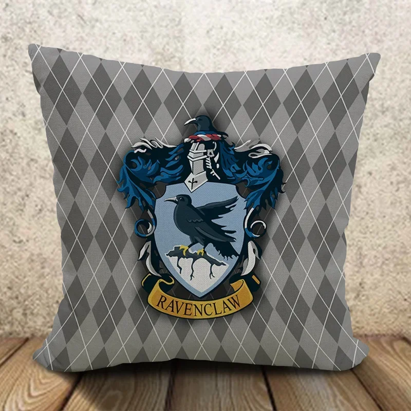 Коллекция HarryyPotter льняная наволочка Hogwarts чехол для подушки Gryffindor Slytherin Ravenclaw Hufflepuff