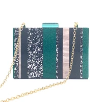 womens tote luxury brand clutch purses new fashion crossbody bag green print acrylic evening bags striped patchwork coin wallet