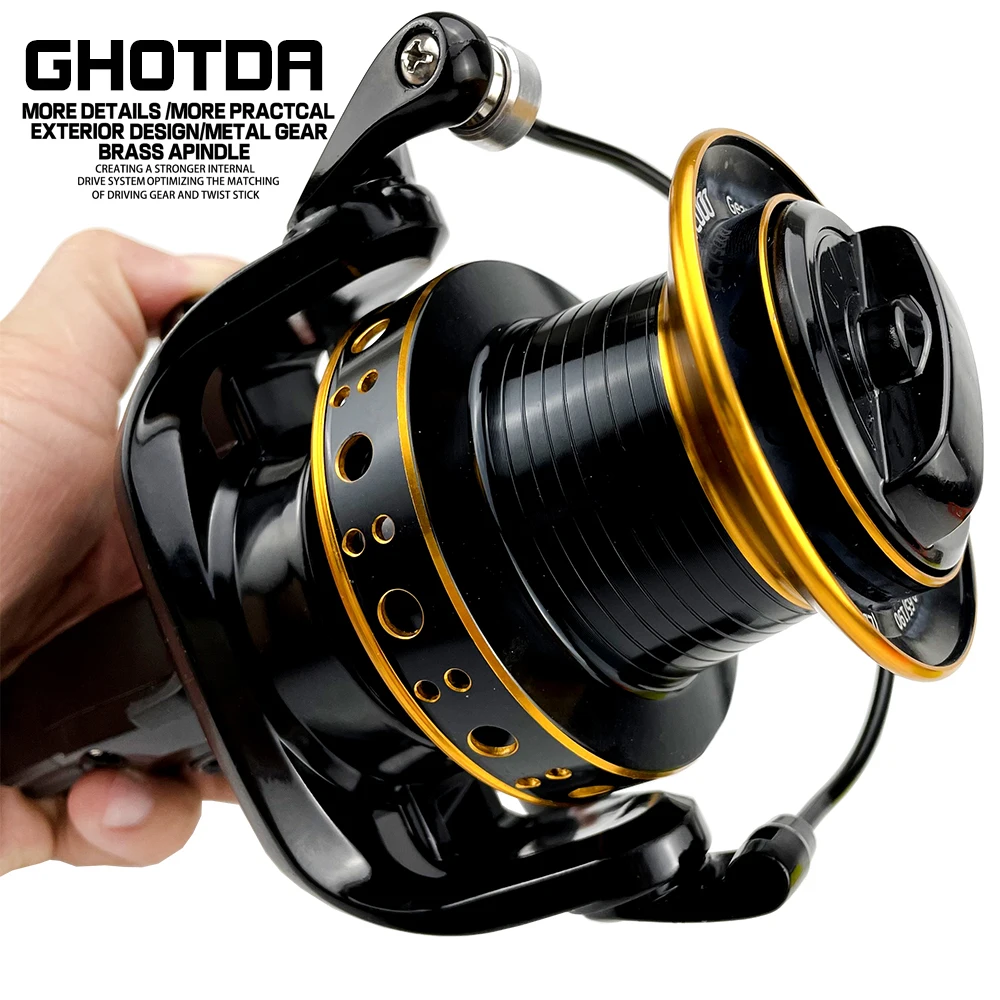 

Durable Tackle Fishing Reel Max Drag 20 25 30KG Spinning BIG 9000-12000 Series Metal Spool Wheel for Sea Saltwater Carp Pesca