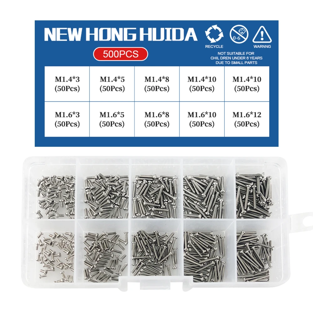 

Набор винтов из нержавеющей стали M1-M3