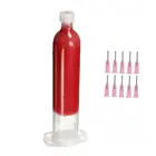 Клей для эпоксидной смолы, 12 шт., 30 мл38 г, красный клей для чипов BGA, резисторы, конденсаторы, микросхемы SMT SMD, ремонт с 10 иглами