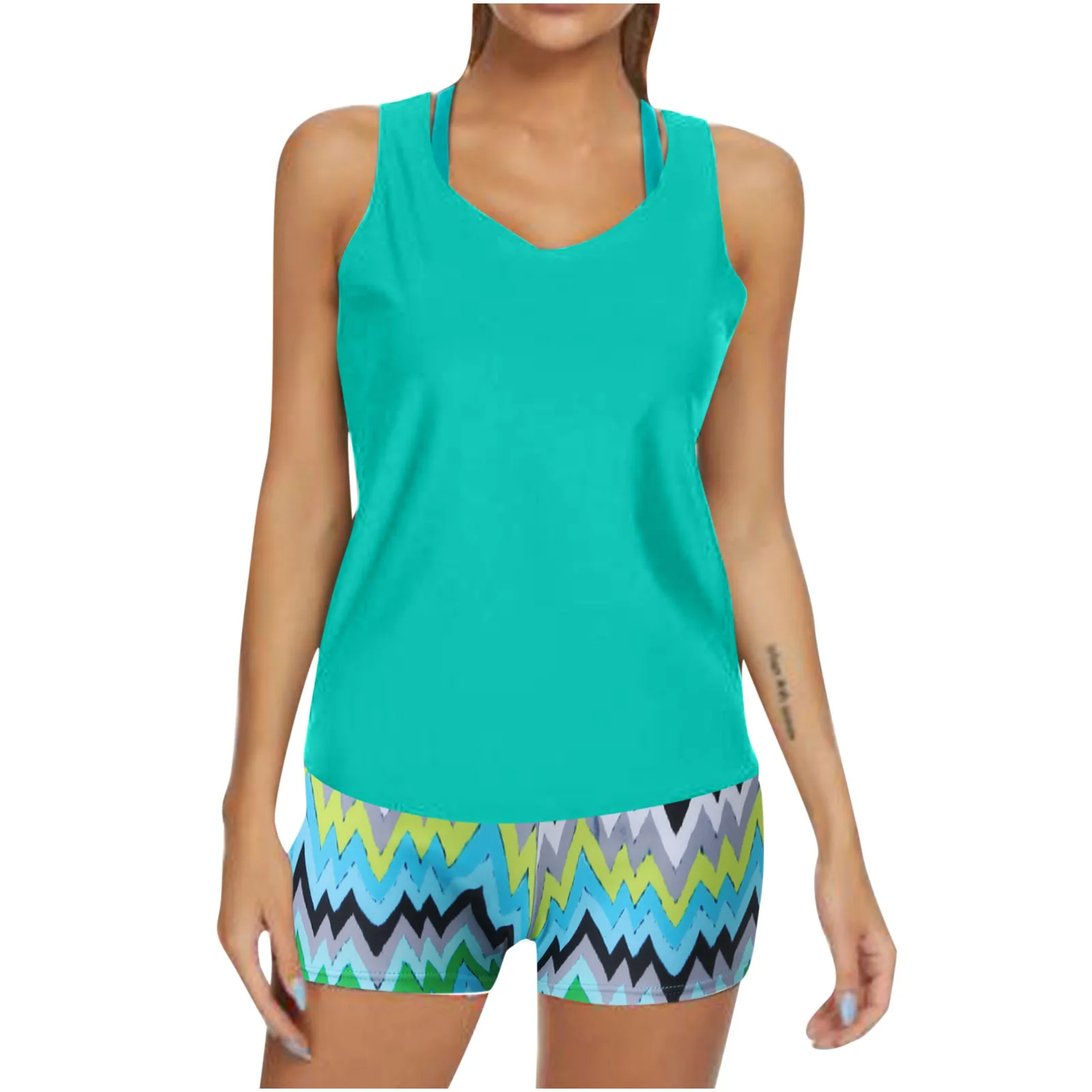 

ISHOWTIENDA Women's BIkini Sets Split Swimsuit Two Piece Filled Bra Push-Up Pad Swimwear Beach Bathing Suits