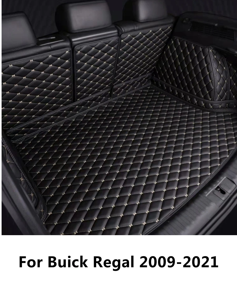 

SJ Custom Fit Full Set Waterproof Car Trunk Mat AUTO Parts Tail Boot Tray Liner Cargo Rear Pad Cover For Buick Regal 2009-2021