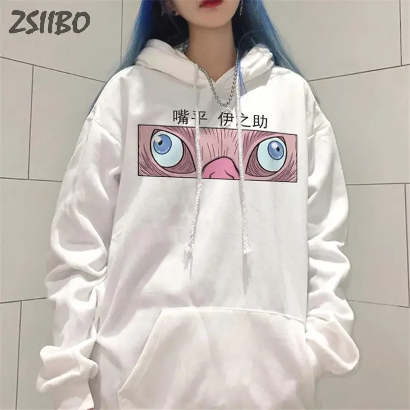 

Толстовка унисекс с капюшоном, аниме рассекающий демонов, Повседневная Уличная одежда, свитшот, Kimetsu No Yaiba