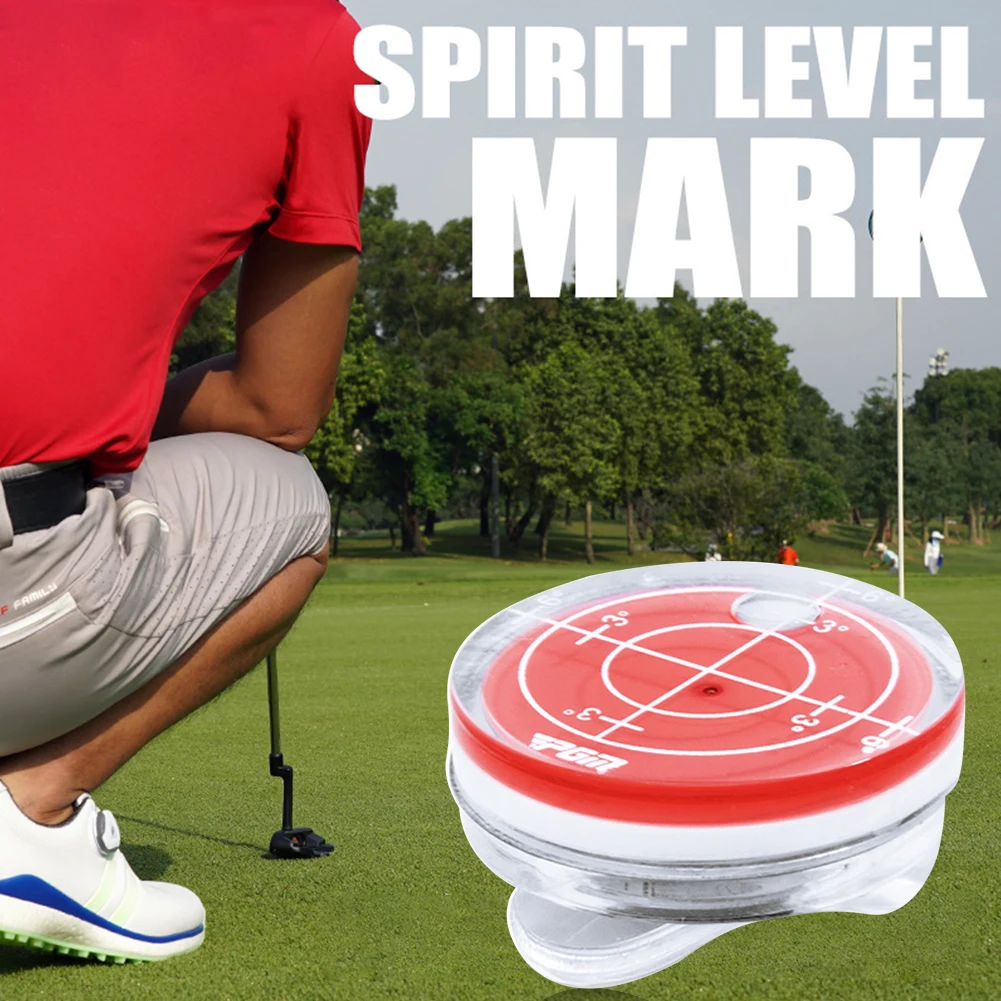 

Professional Golf Slope Putting Level Reading Hat Clip Ball Marker 25mm Golf Training Aids Red and Blue MK011 Court Accessories