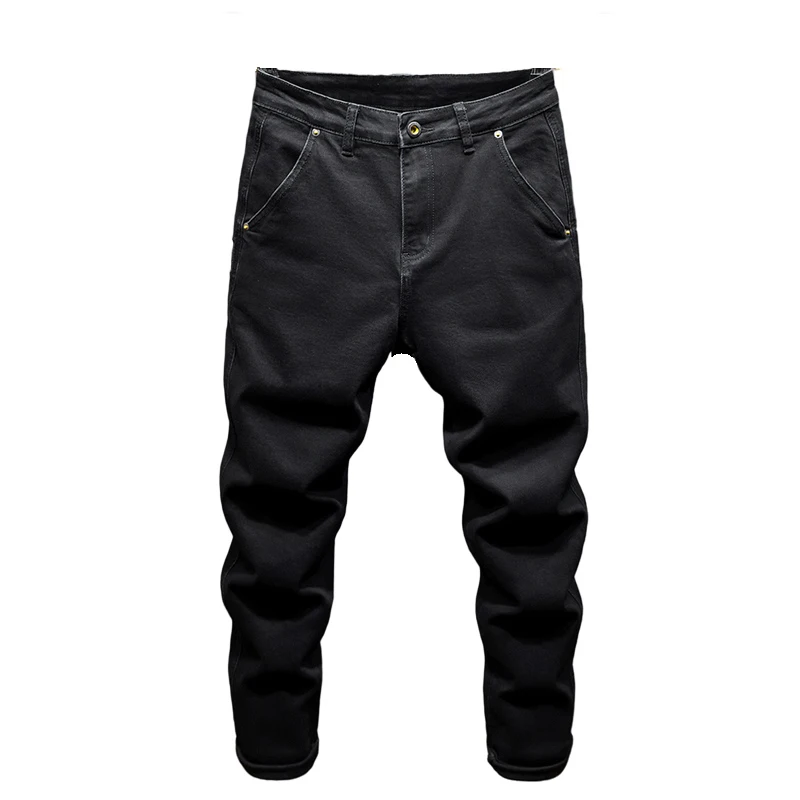 

Black Jeans Men Harem Pants Loose Fit Baggy Wide Leg Jeans Spring And Autumn New Arrivals Men's Clothing Full Length Trousers
