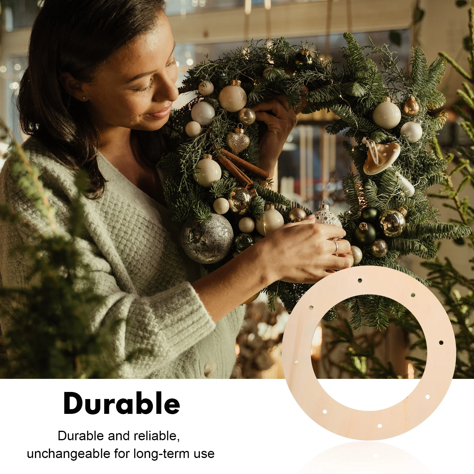 12 шт. внутренний диаметр 20 см)) деревянный венок для рукоделия гирлянда круглая