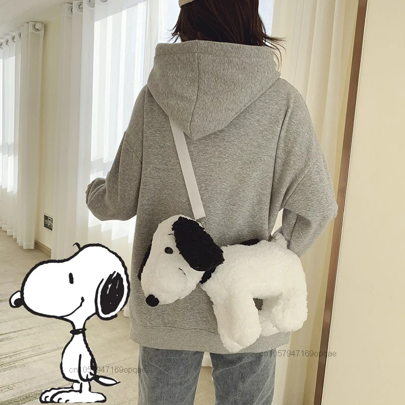 

New Creative Snoopy Doll Plush Bag Messenger Bag Girl Snoopy Plush Cute Cartoon Bag Kawaii Stuffed Toy For Girls Birthday Gift
