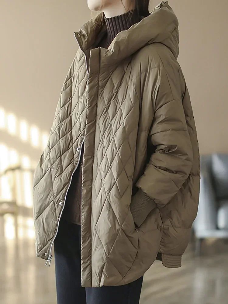 Женский пуховик в корейском стиле