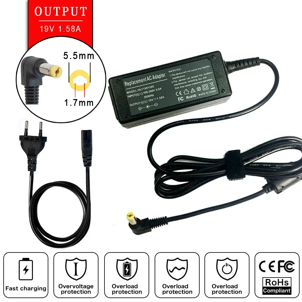 19 В 1 58 А HP-A0301R3 Зарядное устройство для ноутбука Acer Aspire 1820P 1820PT 1825PT 1830TZ 1810T 1810TZ 1825PTZ