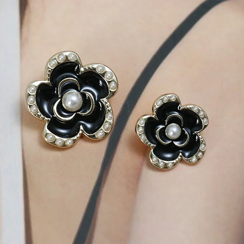 10 шт. 18/23 мм изящные элегантные жемчужные металлические пуговицы костюм вязаный