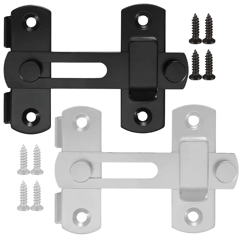 Дверные замки из нержавеющей стали 180° ° Откидная раздвижная защелка безопасный
