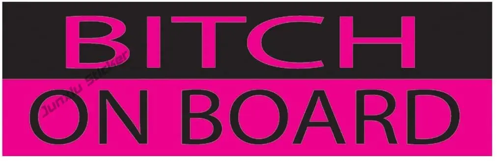 

Rogue River Tactical Large Funny Pink Auto Decal Bumper Sticker for Women Girls Bitch On Board for Car Truck RV Boat SUV KK13cm