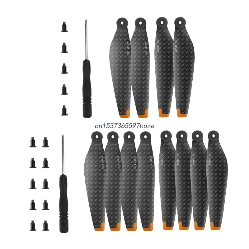 

4pcs/8pcs Aircraft Propellers for Mini 3 Carbon Fiber Propellers Blades Wing Quiet Flight Blades with Screws