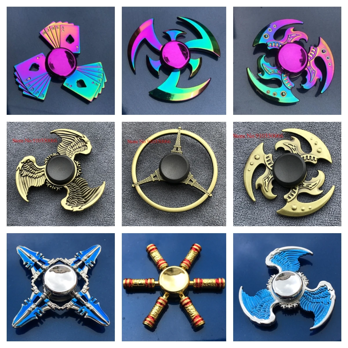 _ Латунный Цвет цинковый сплав металлический ручной Спиннер кости руль внешний