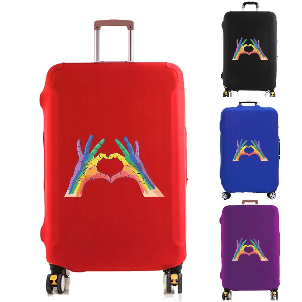 

Finger Heart Print Luggage Cover Suitcase Protector New Thicker Elastic Dust Cover To 18-28 Inch Trolley Case Travel Accessories