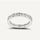 Женское кольцо с муассанитом в винтажном стиле, обручальное кольцо из стерлингового серебра 925 пробы с муассанитом (0,99 карата, 2 мм EF)