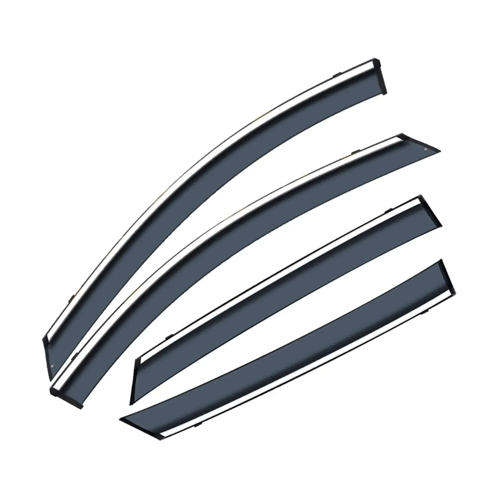 

4 Pieces Car Side Window Visor Deflector Rain Guard Shelters for Parts Acrylic