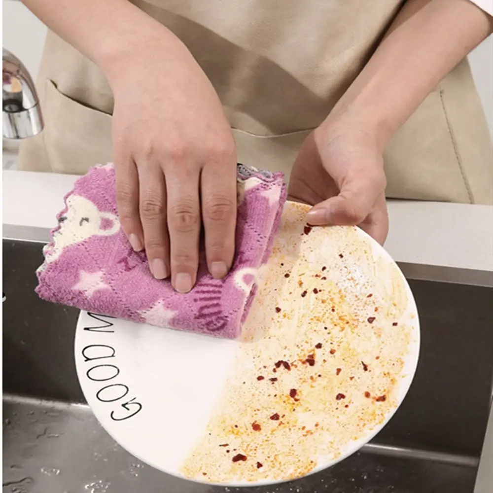 Впитывающая мягкая чистящая ткань кухонные быстросохнущие принадлежности