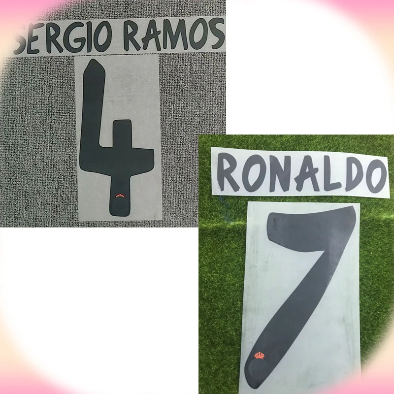 

1314 #7 RONALDO NAMESET #4 SERGIO RAMOS Printing Soccer Patch Badge