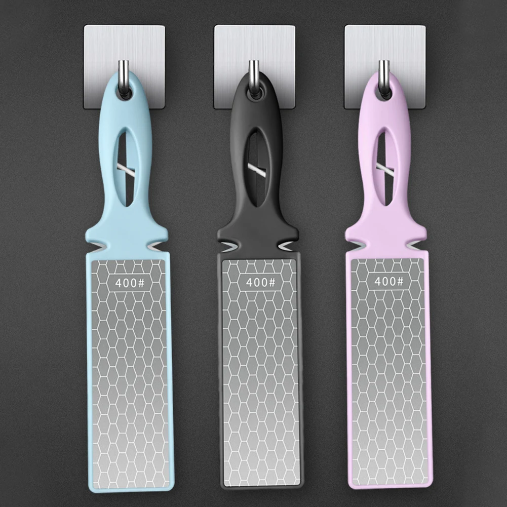

5 In 1 Diamond Sharpening Stone Lapping Plate Rod Knife Scissors Sharpener Double-Sided 400/1000 Grit Kitchen Grinding Tools