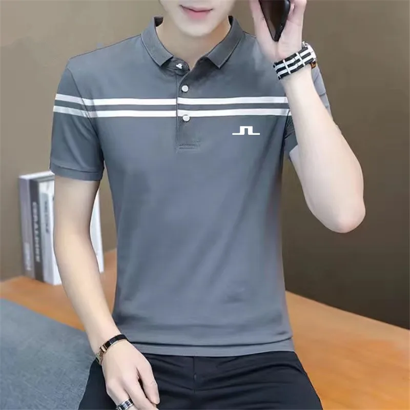 

Men's Golf Shirt Summer Sports Golf Apparel cotton Short Sleeve T-shirt Quick Dry Breathable Polo Shirts for Man Golf Wear