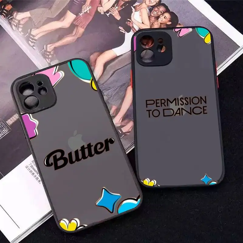 

kpop Butter Jung Kook and J-hope Phone Case for iPhone X XR XS 7 8 Plus 11 12 13 pro MAX 13mini Translucent Matte Case