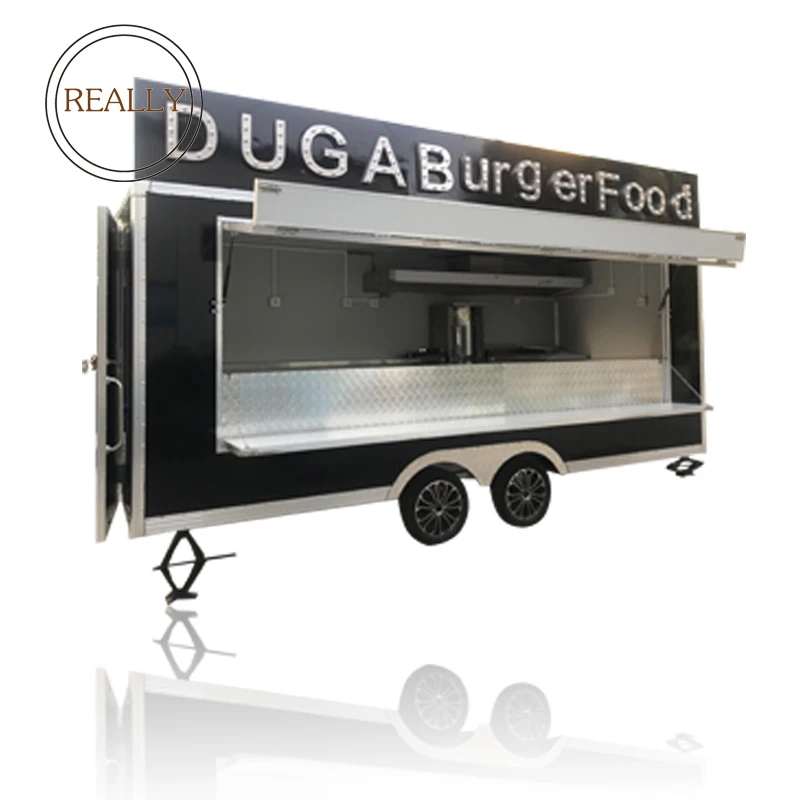Fast Food Carts Mobile Kitchen Restaurant Hot Dog Cart Taco Truck Coffee Trailer Food Kiosk Truck Bbq Concession Trailer