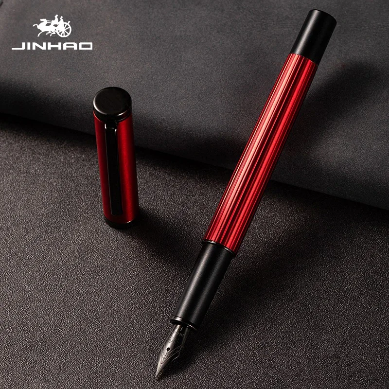 

JINHAO 88, металлическая перьевая ручка, роскошное качество, синий/красный/черный цвет, финансовые чернильные ручки, канцелярские принадлежности, студенческие школьные канцелярские принадлежности