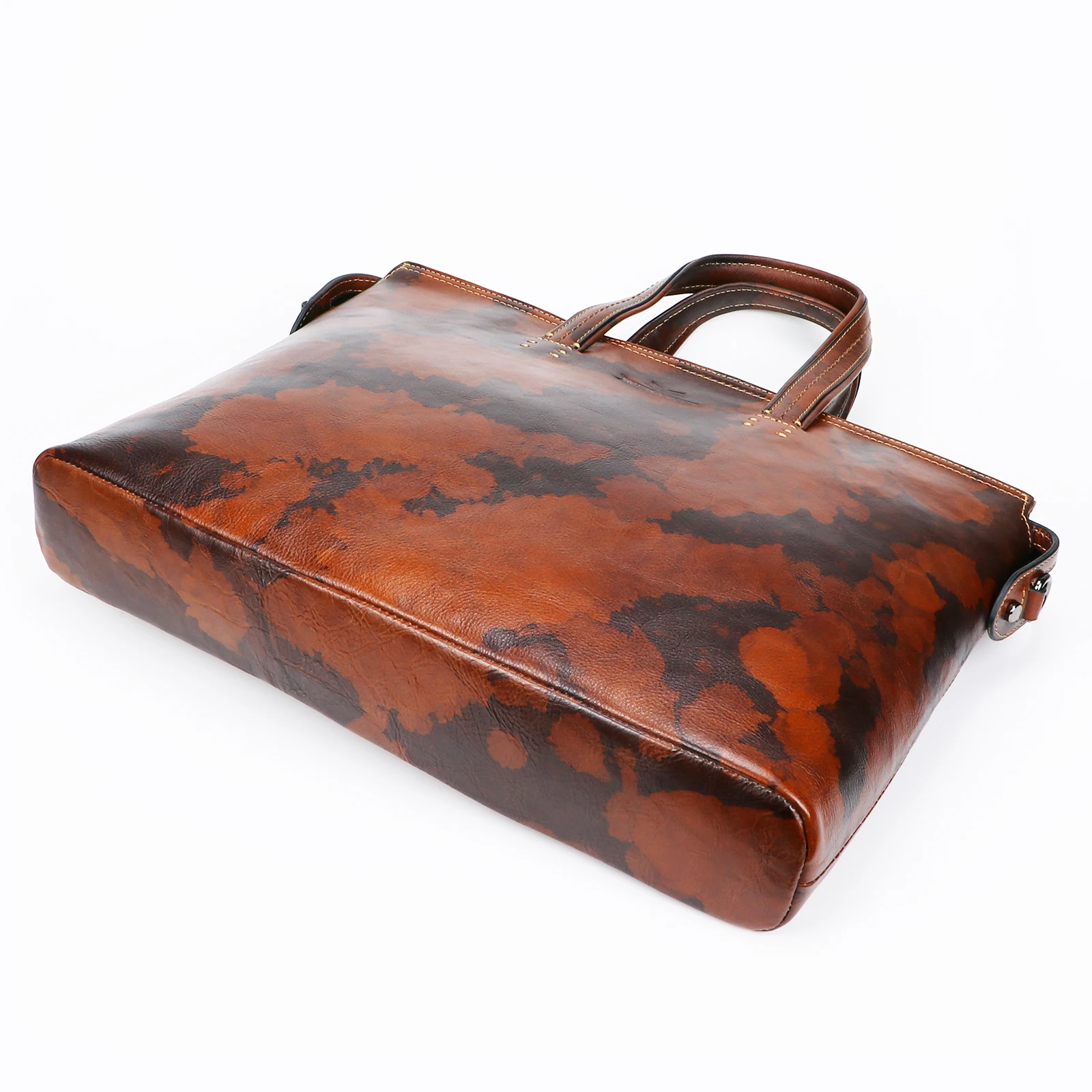 Royal Bagger Business 15 Inch Laptop Bag Briefcase Men Genuine Cow Leather Male Camouflage Shoulder Messenger Bags Man Handbag