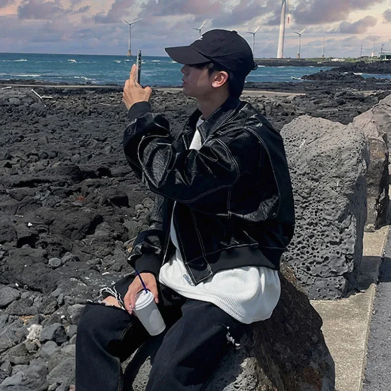 Мужская короткая осенняя куртка уличная одежда